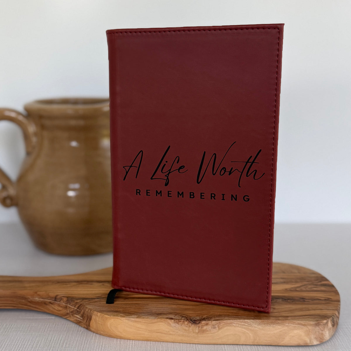Personalized Vegan Leather Journal, Graduation Gift, Custom Quote Journal, Refillable Lined Notebook